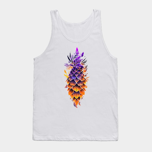 A pine cone sunset watercolor Tank Top by etherElric